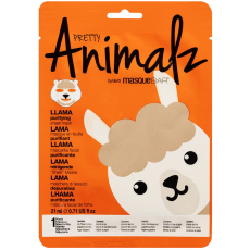 MasqueBar Pretty Animalz Lama textilní vyživující pleťová maska 21 ml