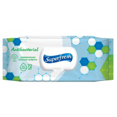 Superfresh Antibacterial vlhčené ubrousky 72 kusů