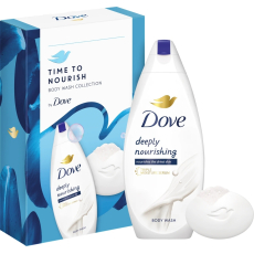 Dove Original Care Deeply Nourishing krémový sprchový gel 250 ml + Beauty Cream Bar krémové toaletní mýdlo 90 g, kosmetická sada