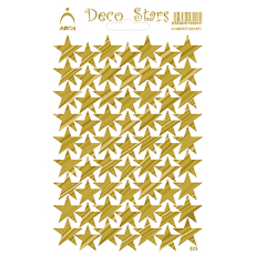 Arch Holografické dekorační samolepky Hvězdičky zlaté hladké 12 x 18 cm