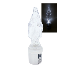 Svíčka LED svítící Panna Marie - bílý blikající plamen 21 cm