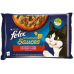 Felix Sensations Sauces Multipack krůta a jehně v ochucené omáčce, kompletní krmivo pro dospělé kočky 4 x 85 g