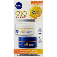 Nivea Q10 Energy energizující denní krém proti vráskám 50 ml + energizující noční krém proti vráskám 50 ml, kosmetická sada