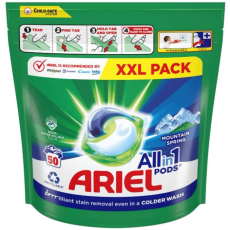 Ariel All in1 Pods Mountain Spring gelové kapsle na bílé a světlé prádlo 50 kusů