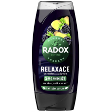 Radox Men 3v1 Relaxace Ostružina a zázvor sprchový gel pro muže 225 ml