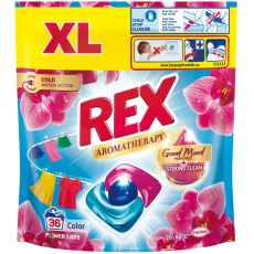Rex XL Aromatherapy Power Caps Orchid univerzální prací kapsle 36 dávek 432 g