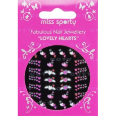 Miss Sporty Lovely Hearts ozdoby na nehty 32 kusů