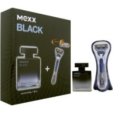 Mexx Black Man toaletní voda 50 ml + Gillette holicí strojek, dárková sada