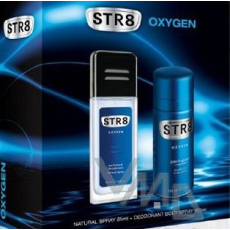 Str8 Oxygen parfémovaný deodorant sklo pro muže 85 ml + deodorant sprej 150 ml, kosmetická sada
