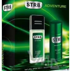 Str8 Adventure parfémovaný deodorant sklo pro muže 85 ml + deodorant sprej 150 ml, kosmetická sada