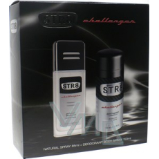 Str8 Challenger parfémovaný deodorant sklo pro muže 85 ml + deodorant sprej 150 ml, kosmetická sada
