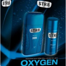 Str8 Oxygen sprchový gel 250 ml + deodorant sprej 150 ml, kosmetická sada