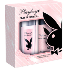 Playboy Play It Lovely parfémovaný deodorant sklo pro ženy 75 ml + deodorant sprej 150 ml, kosmetická sada