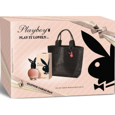 Playboy Play It Lovely toaletní voda pro ženy 50 ml + kabelka s glitry