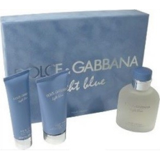 Dolce & Gabbana Light Blue toaletní voda 75 ml + balzám po holení 75 ml + sprchový gel 75 ml, dárková sada