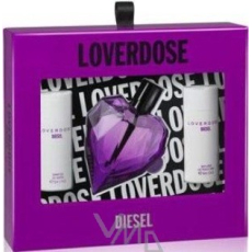 Diesel Loverdose parfémovaná voda 50 ml + sprchový gel 50 ml + tělové mléko 50 ml, pro ženy dárková sada