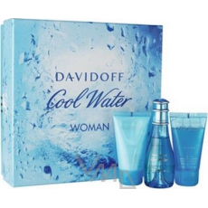 Davidoff Cool Water Woman toaletní voda 50 ml + sprchový gel 50 ml + tělové mléko 50 ml, dárková sada