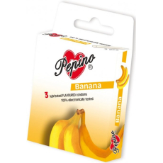 Pepino Banán kondom z přírodního latexu 3 kusy