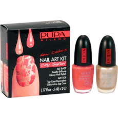 Pupa Nail Art Kit Safari sada na zdobení nehtů odstín 25 Pearl Pink 2 x 5 ml