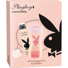 Playboy Play It Lovely deodorant sprej 150 ml + sprchový gel 250 ml, kosmetická sada
