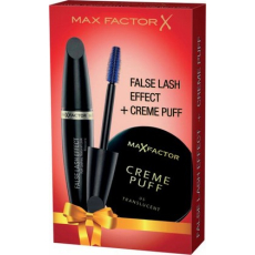 Max Factor False Lash Effect řasenka 13 ml + Make-up & pudr Creme Puff 21 g, kosmetická sada