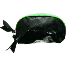Dermacol Etue černá lesklá koženka se zeleným zipem 24 x 16 x 5 cm 1 kus