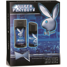 Playboy Super Playboy for Him deodorant sprej 150 ml + sprchový gel 250 ml, dárková sada