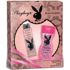 Playboy Play It Sexy deodorant sprej pro ženy 150 ml + sprchový gel 250 ml, dárková sada