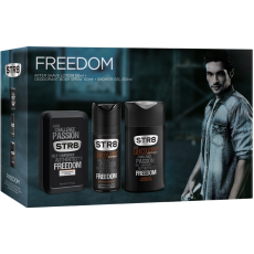 Str8 Freedom voda po holení 50 ml + deodorant sprej 150 ml + sprchový gel 250 ml, dárková sada