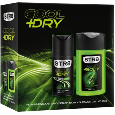 Str8 Cool + Dry Breezy Drive antiperspirant sprej 150 ml + sprchový gel 250 ml, pro muže dárková sada