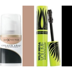Max Factor Colour Adapt make-up 70 Natural 34 ml + Wild Mega Volume řasenka černá 11 ml