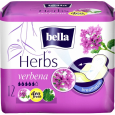 Bella Herbs Verbena intimní aromatizované vložky s křidélky 12 kusů