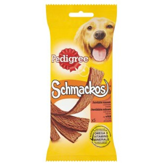 Pedigree Schmackos s hovězím masem doplňkové krmivo pro dospělé psy 43g