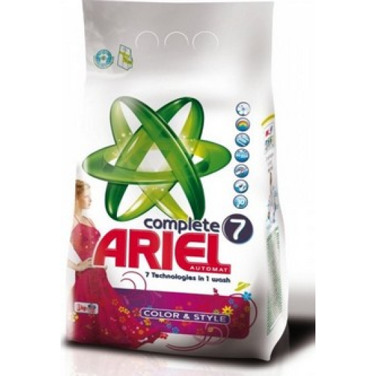 Ariel Complete 7 Color & Style prací prostředek na barevné prádlo 2 kg