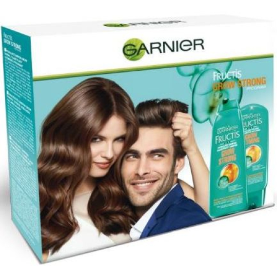 Garnier Fructis Grow Strong posilující šampon 250 ml + posilující balzám 200 ml, kosmetická sada