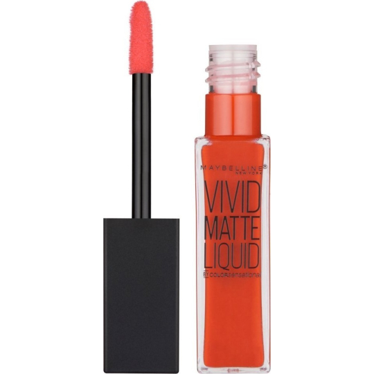 Maybelline Color Sensational Vivid Matte Liquid Lipstick lesk na rty 25 Orange Shot 7,7 ml