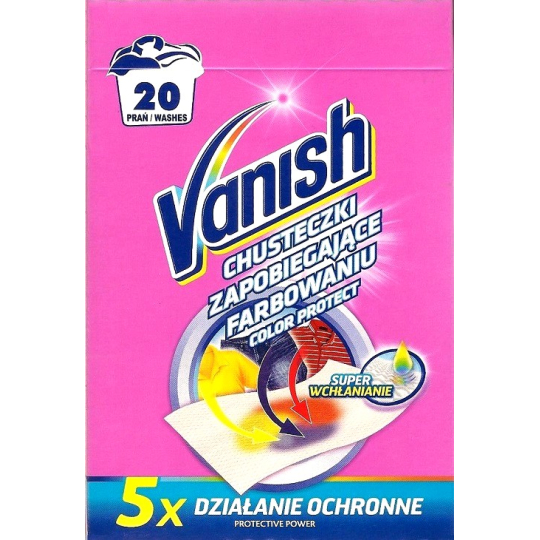 Vanish Color Protect ubrousky proti obarvení prádla 20 kusů