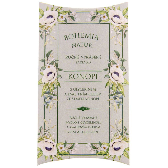 Bohemia Gifts Green Spa s glycerinem a kvalitním olejem ze semen konopí ručně vyráběné toaletní mýdlo v papírové krabičce 100 g