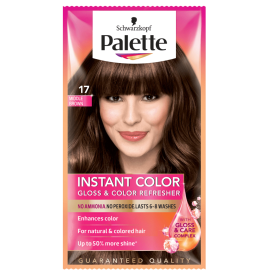 Schwarzkopf Palette Instant Color postupně smývatelná barva na vlasy 17 Středně hnědý 25 ml