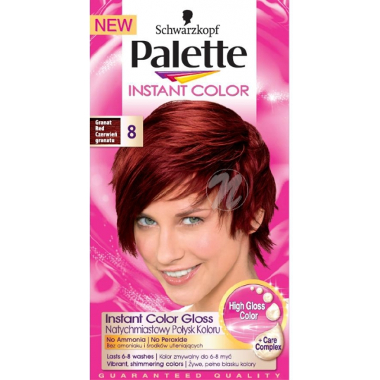 Schwarzkopf Palette Instant Color postupně smývatelná barva na vlasy 8 Granátově červený 25 ml