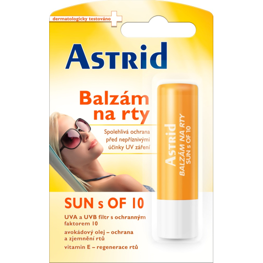 Astrid Sun OF10 balzám na rty 4,8 g