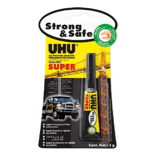 Uhu Alleskleber Super Strong & Safe univerzální lepidlo pro rychlé opravy 3 g