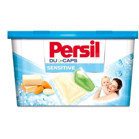 Persil Duo-Caps Sensitive gelové kapsle na bílé a stálobarevné prádlo 15 dávek x 25 g