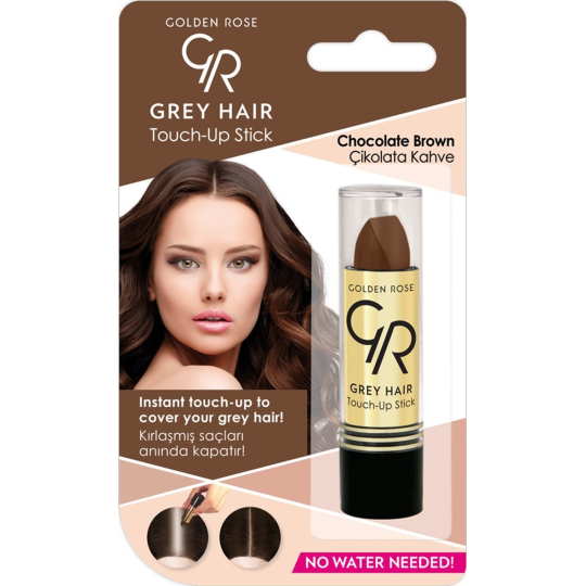 Golden Rose Gray Hair Touch-Up Stick barvící korektor na odrostlé a šedivé vlasy 08 Chocolate Brown 5,2 g