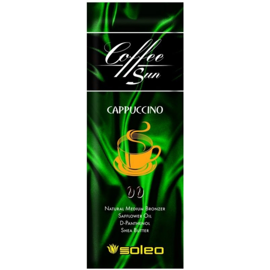 Soleo Coffee Sun Cappuccino Intenzivní přírodní krém na opalování do solária 5 ml