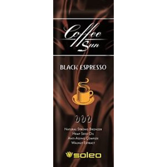 Soleo Coffee Sun Black Espresso Maximální přírodní krém na opalování 5ml - jednorázový krém do solária