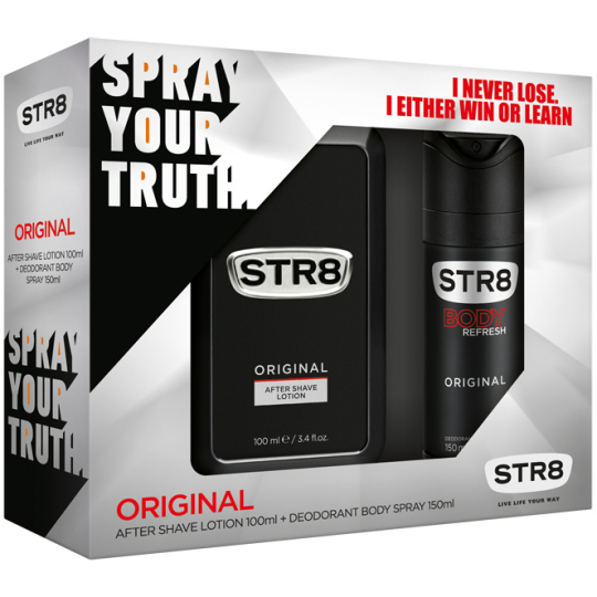Str8 Original voda po holení 100 ml + deodorant sprej 150 ml, kosmetická sada