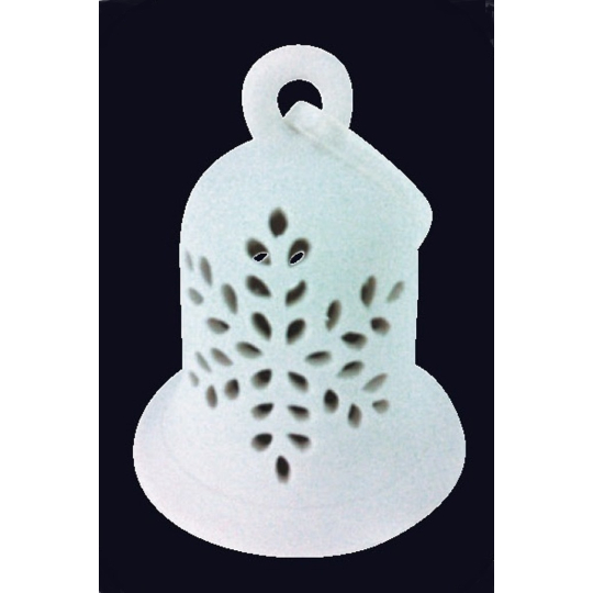 Zvonek z porcelánu blikací LED, 12 cm