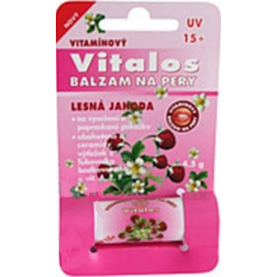 Vitalos Lesní jahoda vitamínový UV+15 balzám na rty 4,5 g