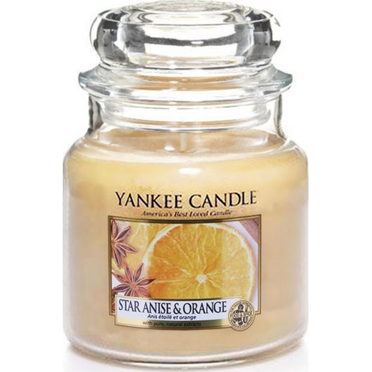 Yankee Candle Star Anise & Orange - Anýz a pomeranč vonná svíčka Classic malá sklo 104 g